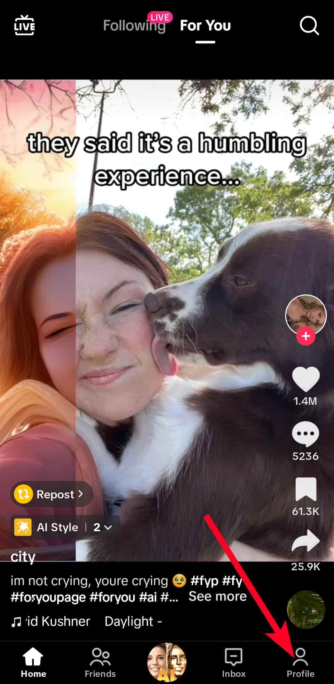 For You Feed on TikTok app