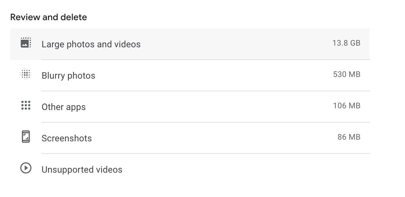 τύπο περιεχομένου στις Φωτογραφίες Google