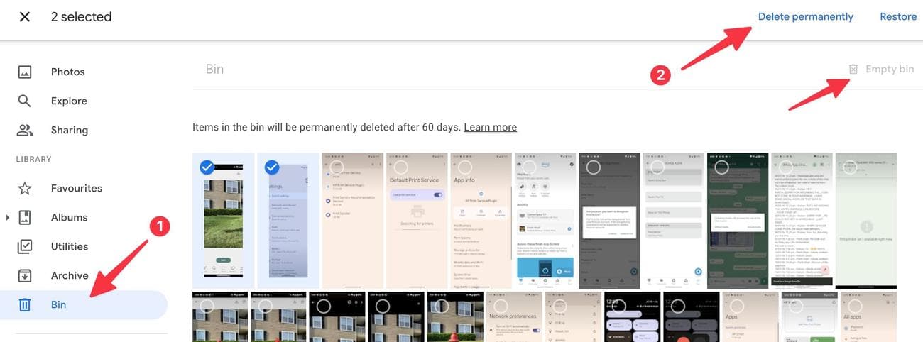 διαγράψτε οριστικά περιεχόμενο στις Φωτογραφίες Google