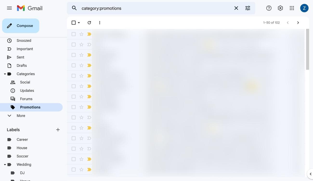 Η κατηγορία Προσφορές στο Gmail στον Ιστό.