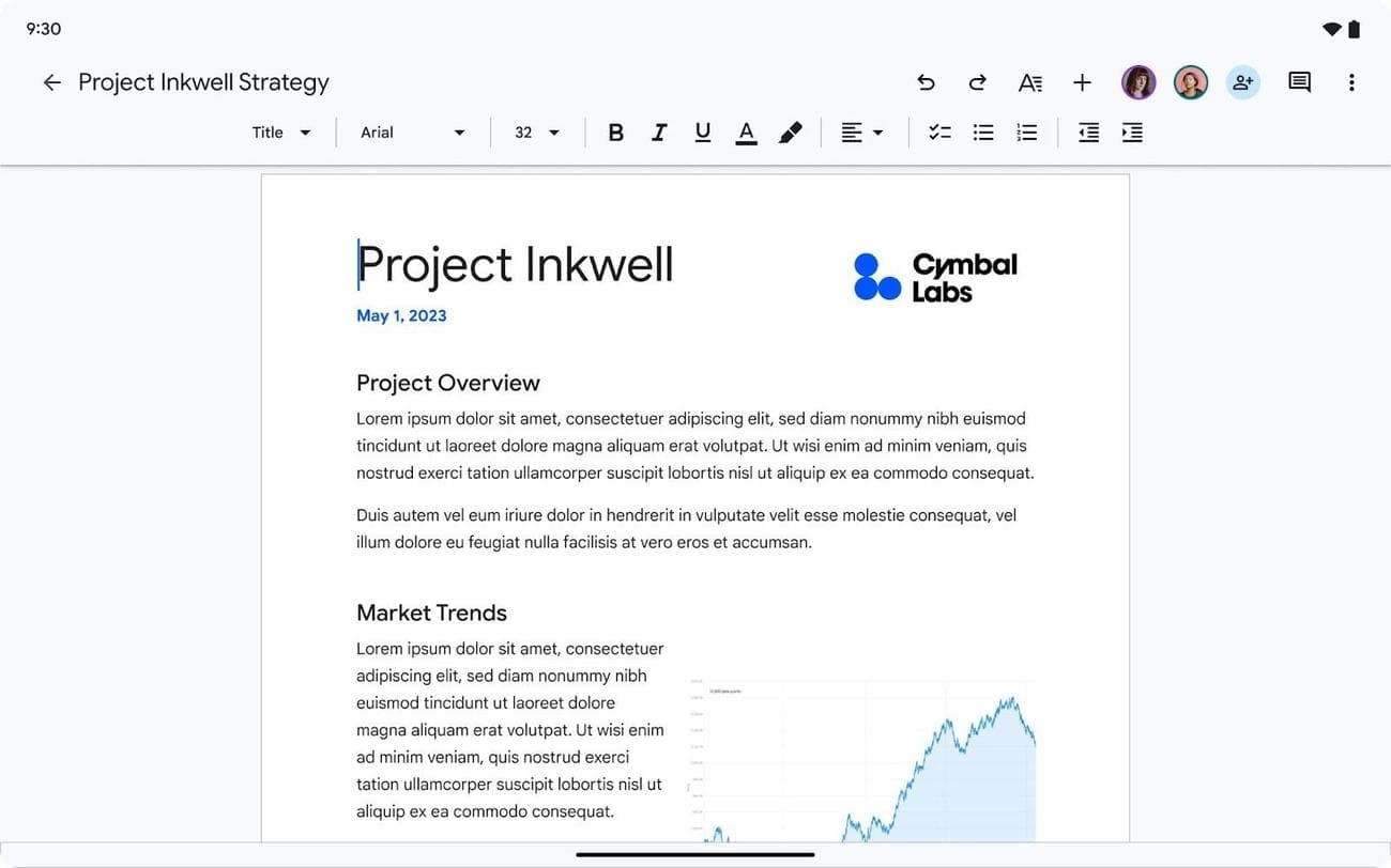 σελιδοποιημένη προβολή Εγγράφων Google