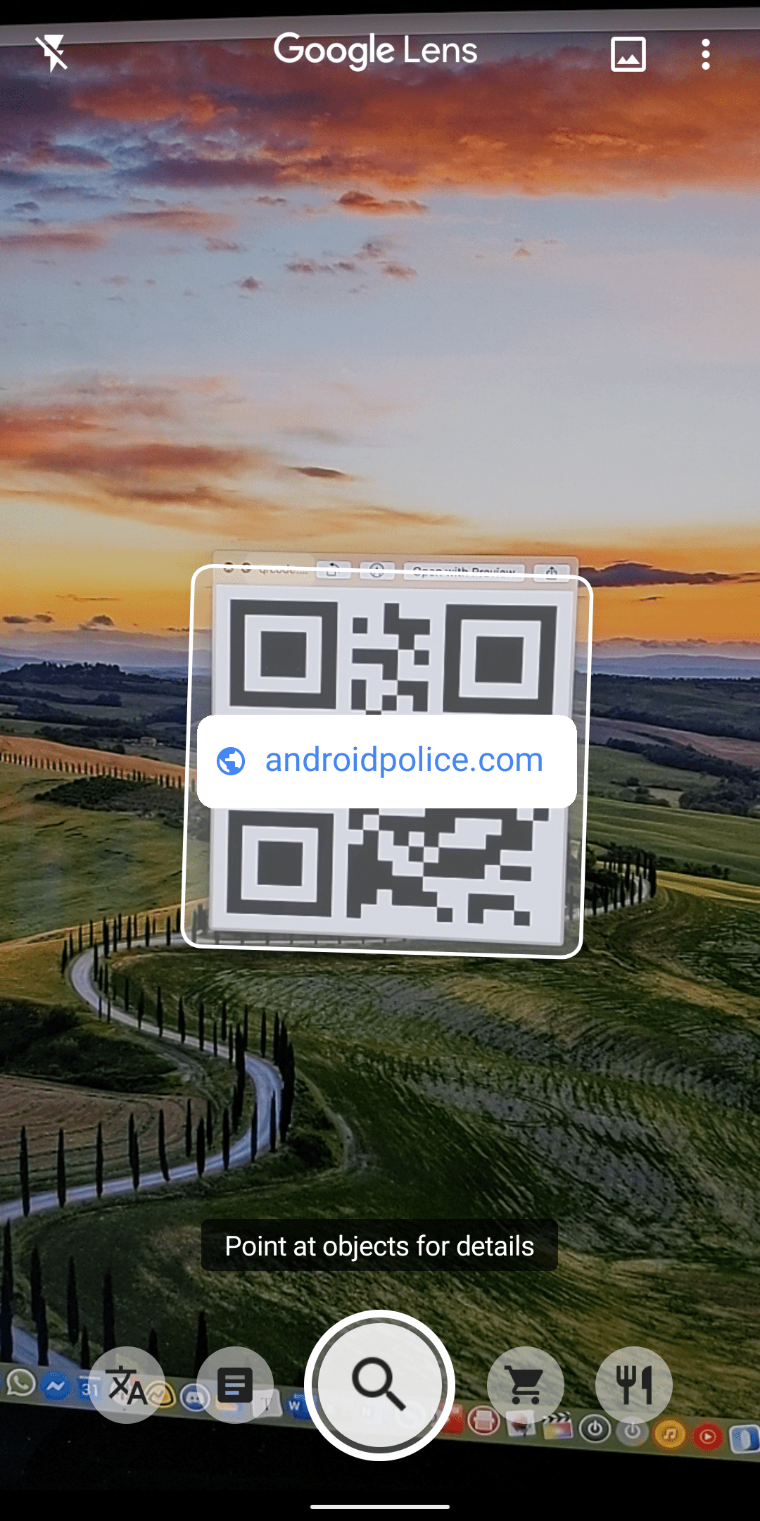 Σαρωτής κώδικα QR Lens Google
