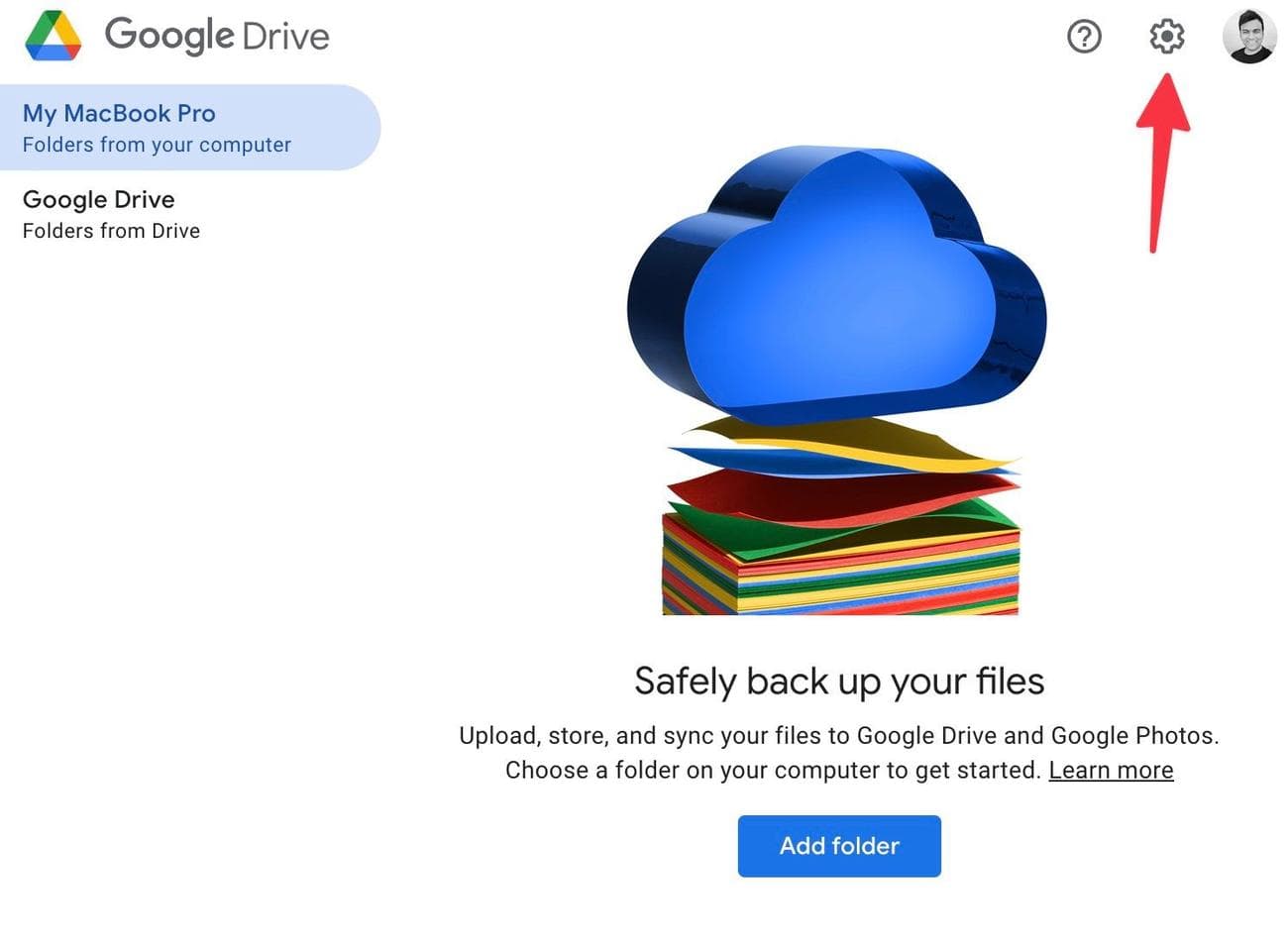 Ρυθμίσεις Google Drive