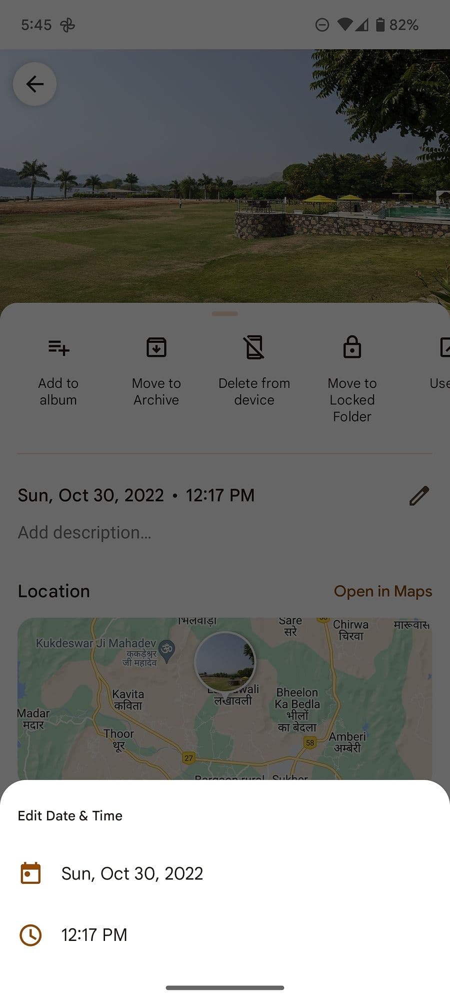 αλλαγή ημερομηνίας και ώρας στις Φωτογραφίες Google