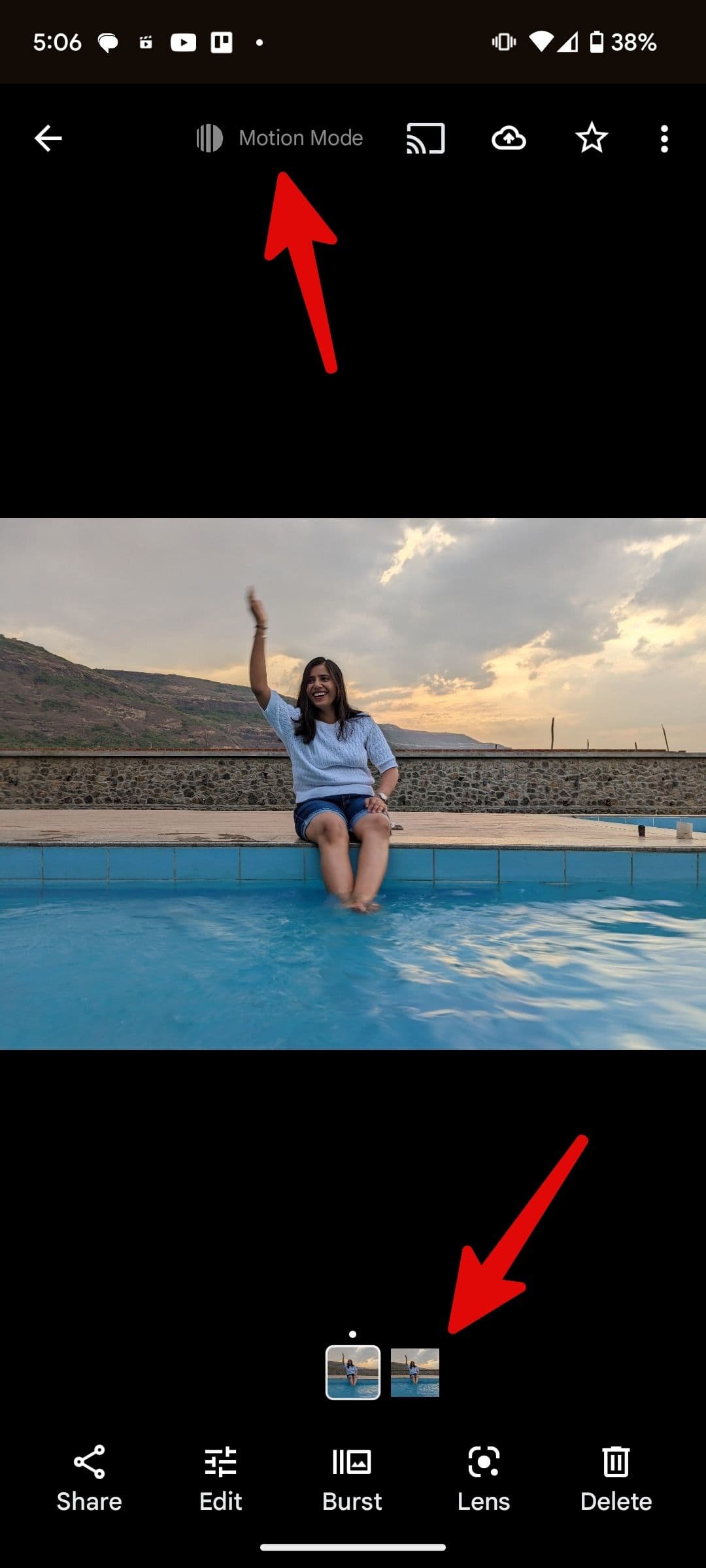 θολή φωτογραφία στις Φωτογραφίες Google