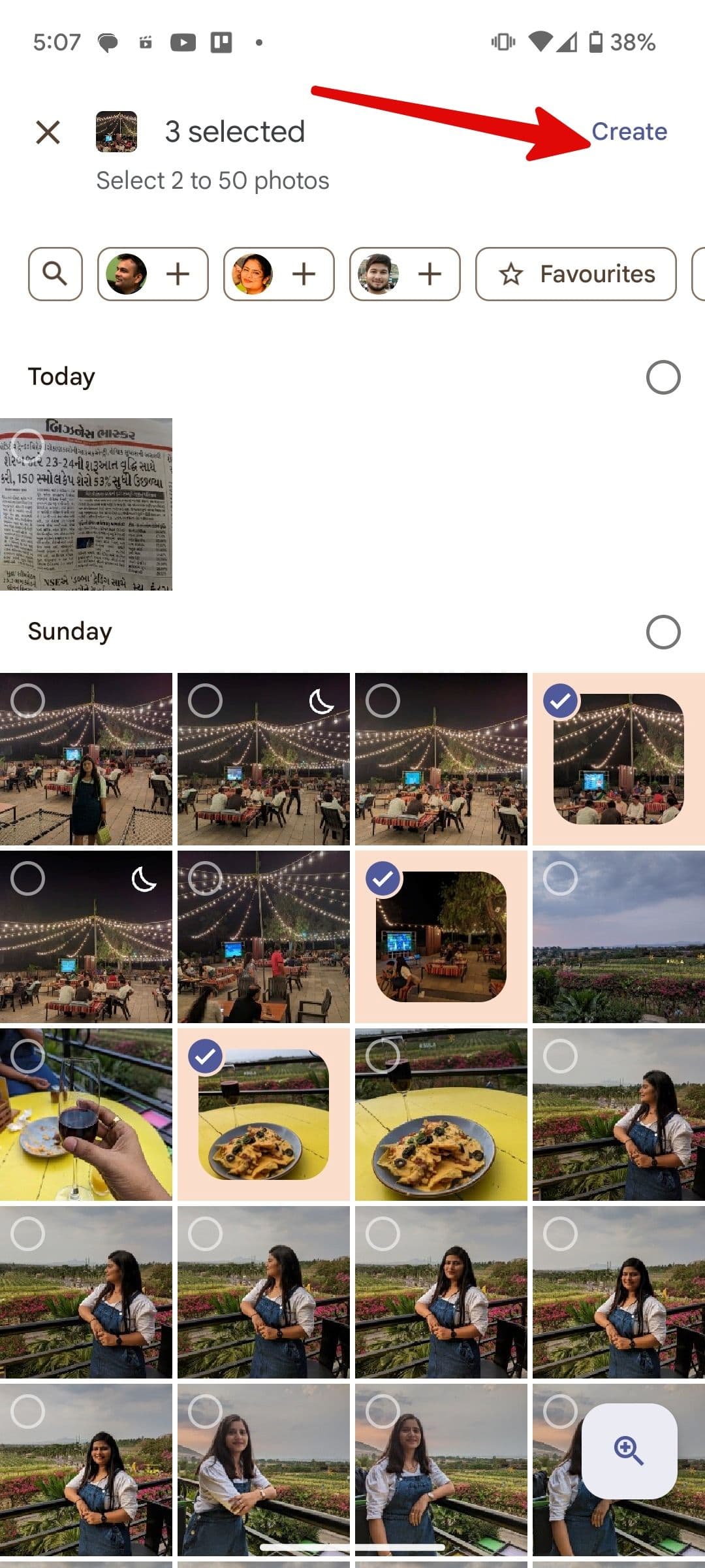 επιλέξτε φωτογραφίες στις Φωτογραφίες Google