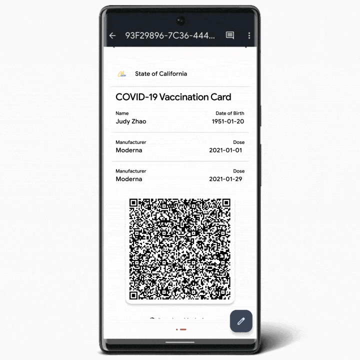 A COVID-19 vaccination card