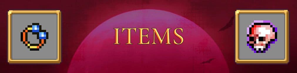 banner showing two items from Vampire Survivors