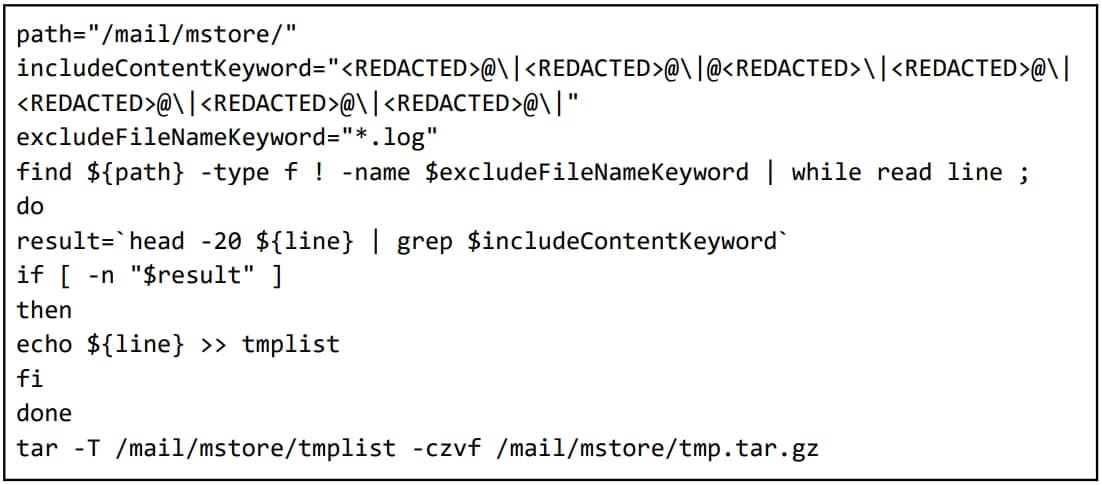 Σενάριο για σάρωση συγκεκριμένων λέξεων-κλειδιών σε μηνύματα ηλεκτρονικού ταχυδρομείου που είναι αποθηκευμένα στο ESG