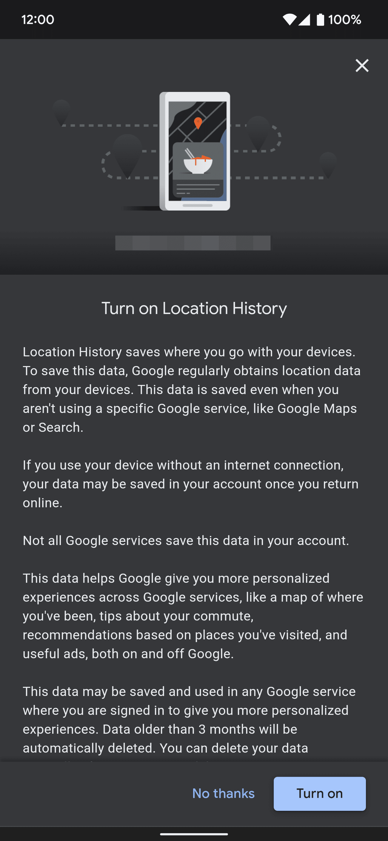 Ενεργοποίηση του Ιστορικού τοποθεσίας