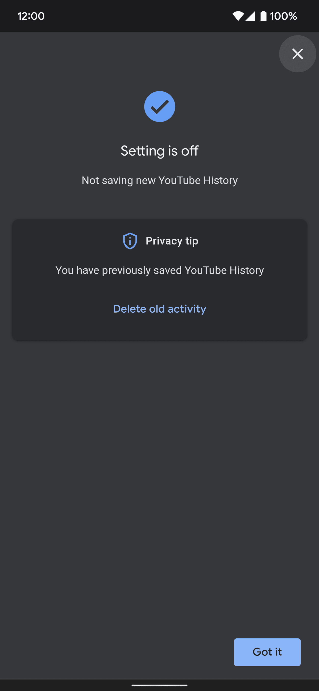 Απενεργοποίηση του Ιστορικού YouTube