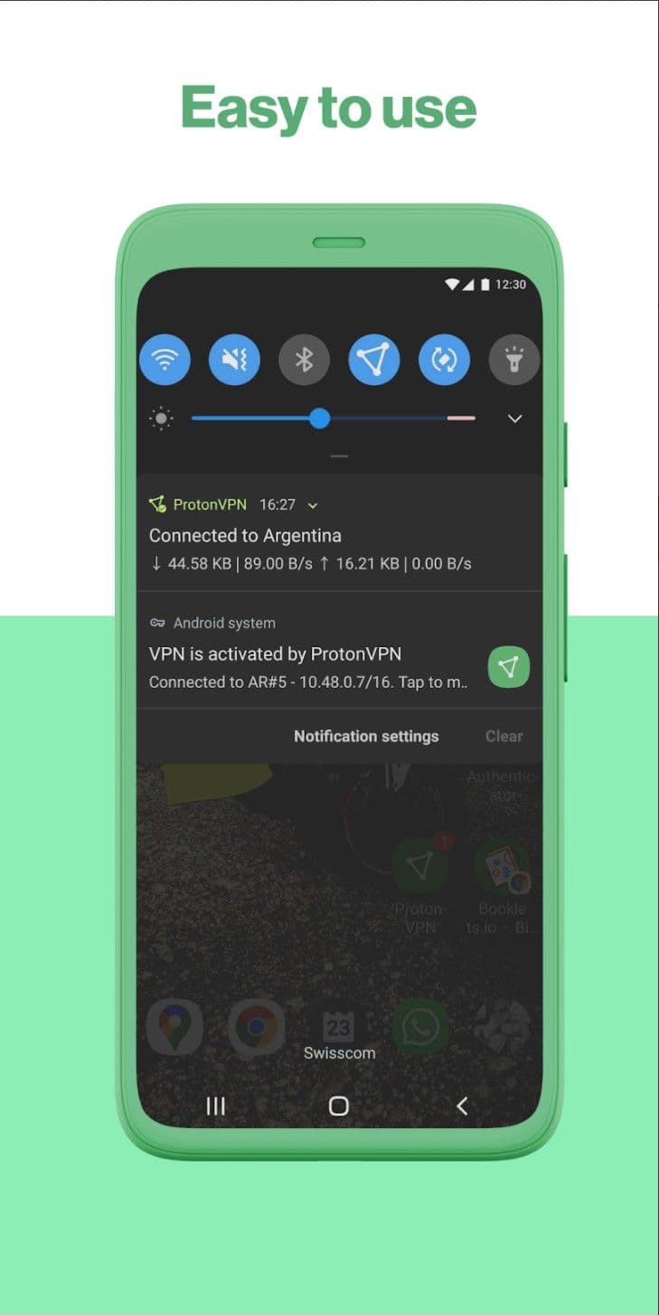 android notification bar showing two notifications