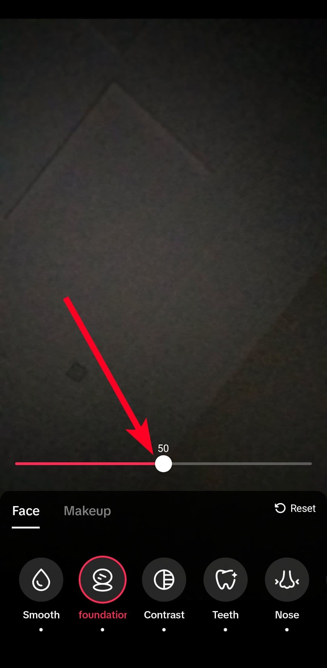 Removing Beautify effects on TikTok