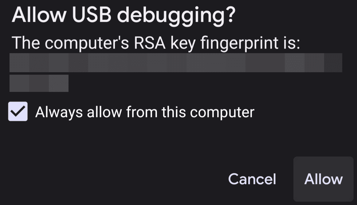 the RSA Fingerpring flash tool