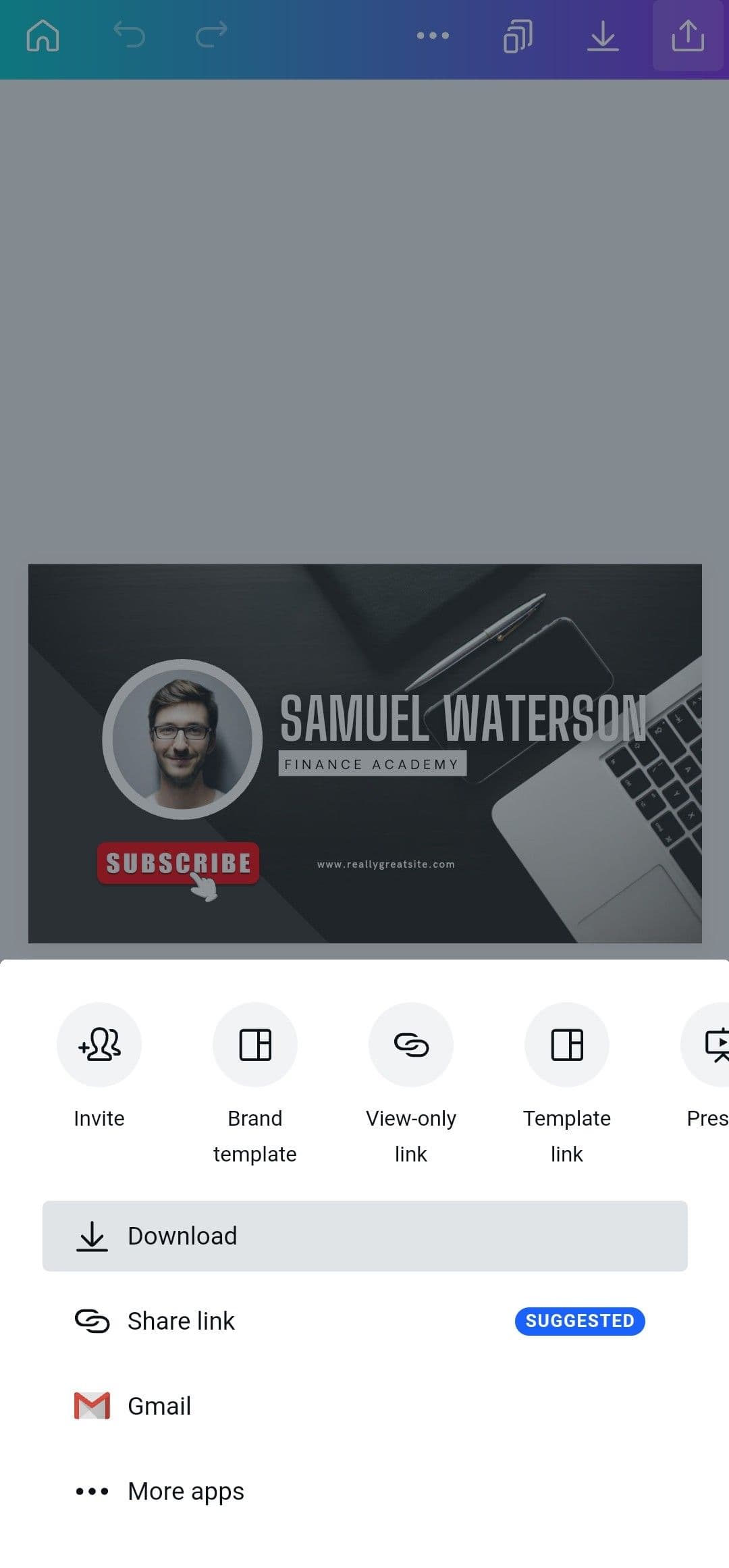 Λήψη εικόνας Canva