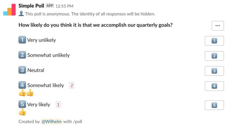 Στιγμιότυπο οθόνης του Simple Poll