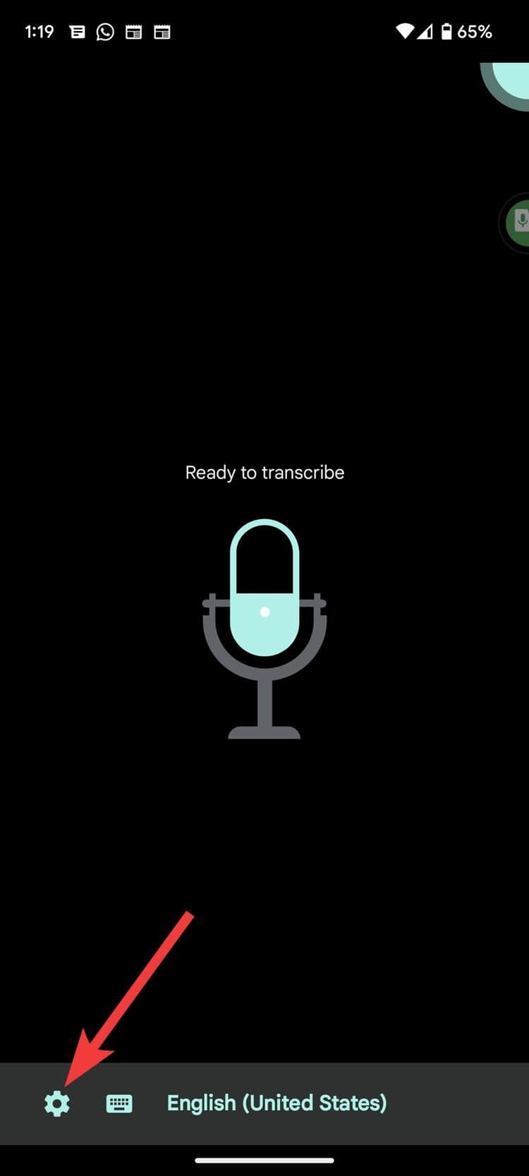 live transcribe settings