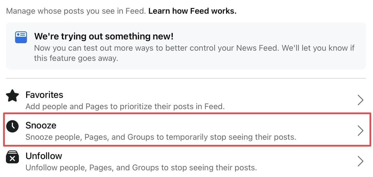 Στιγμιότυπο οθόνης της σελίδας Ρυθμίσεις ροής που εμφανίζει την επιλογή Αναβολή