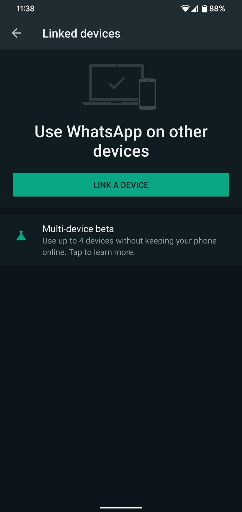 Συνδέστε μια συσκευή στο WhatsApp για Android