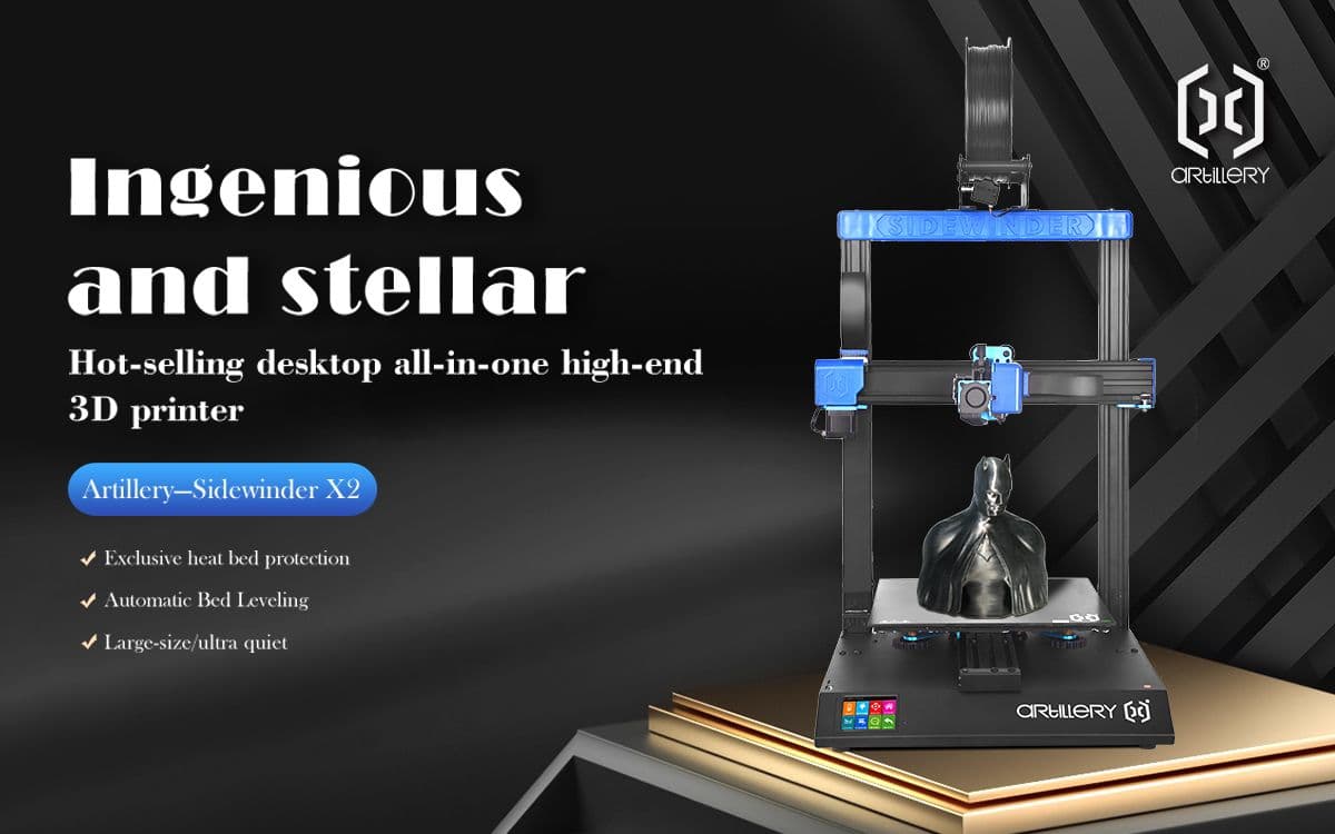 Ο τρισδιάστατος εκτυπωτής Artillery Sidewinder X2 δημιουργεί μια προτομή του Batman