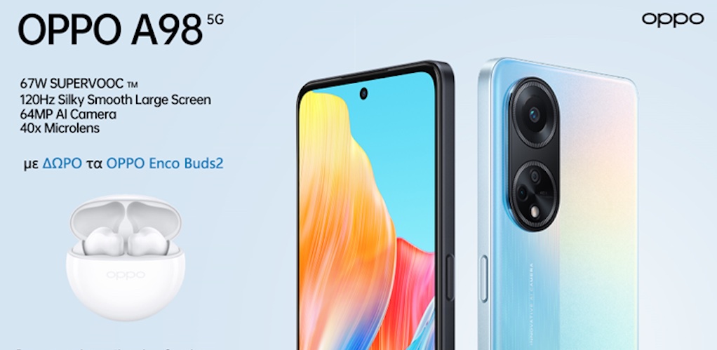 Η OPPO παρουσιάζει το νέο A98 5G, με εκπληκτικές επιδόσεις μπαταρίας και μοναδική εμπειρία χρήσης
