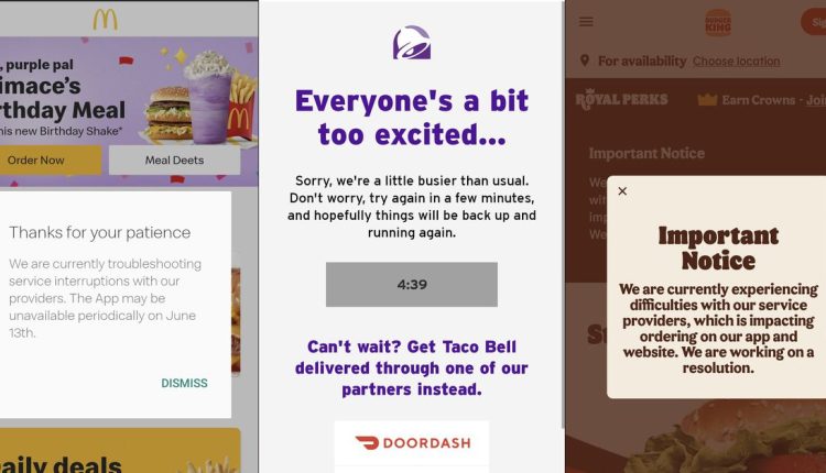 Η διακοπή διακομιστή της Amazon σπάει τις εφαρμογές γρήγορου φαγητού όπως τα McDonald's και Taco Bell
