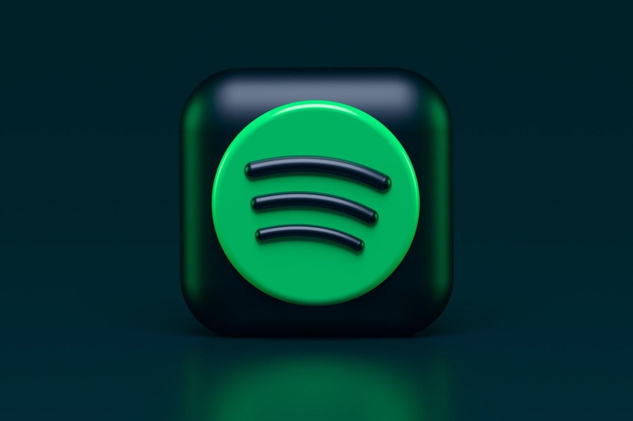 The Spotify logo against a black background