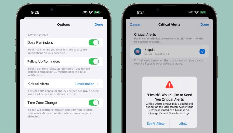 Το iOS 17 εισάγει υπενθυμίσεις παρακολούθησης για να παίρνετε τα φάρμακά σας