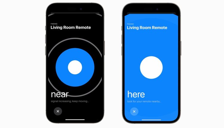 Το tvOS 17 σας επιτρέπει να χρησιμοποιήσετε το iPhone σας για να βρείτε ένα χαμένο τηλεχειριστήριο Siri