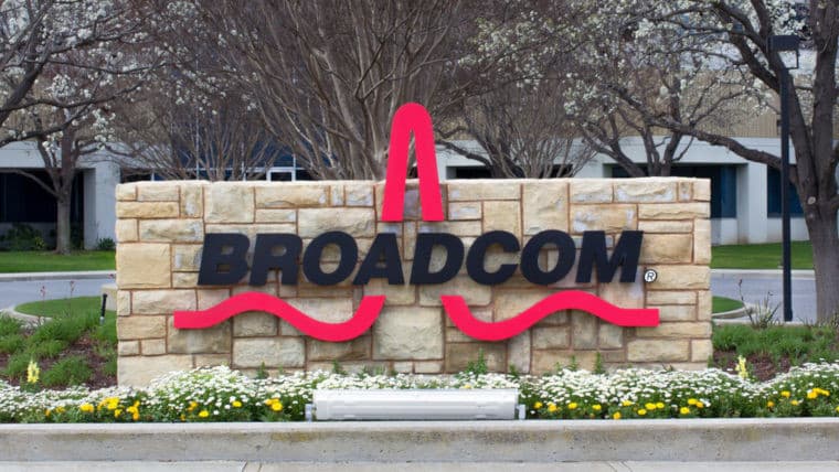 A Broadcom sign