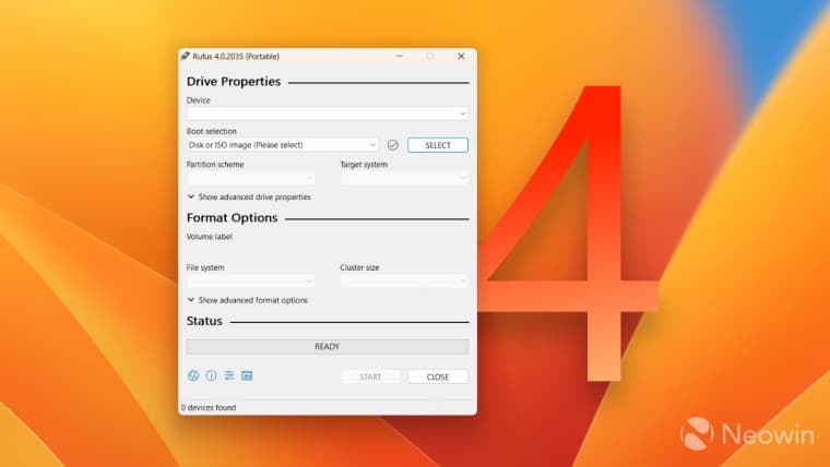 A screenshot of the Rufus 4 app