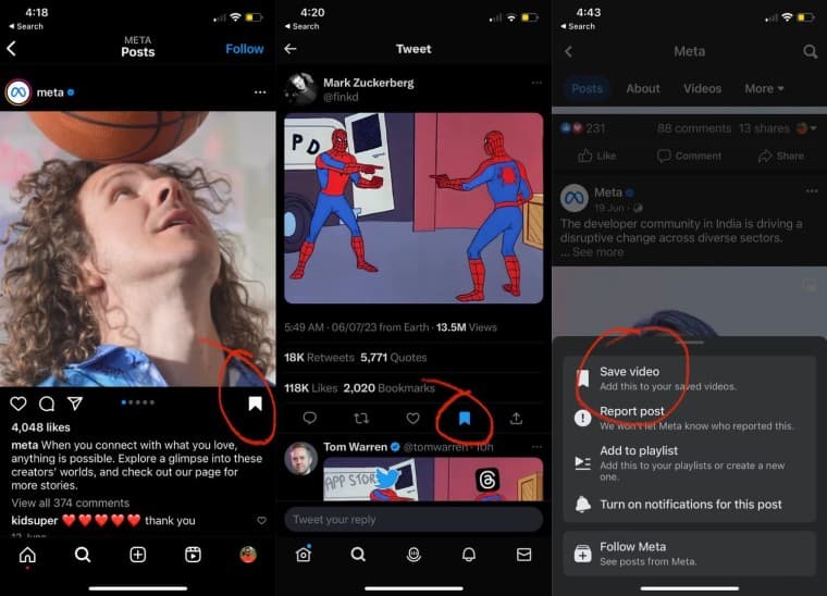 Στιγμιότυπα οθόνης της εφαρμογής Threads