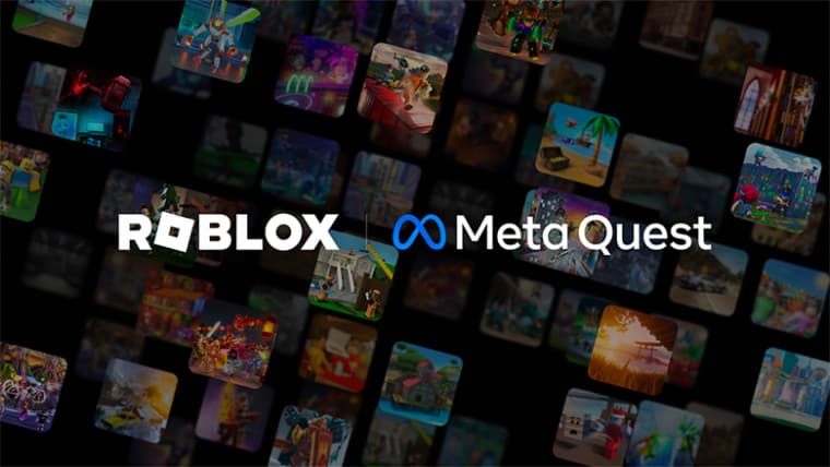 Roblox and Meta Quest logos
