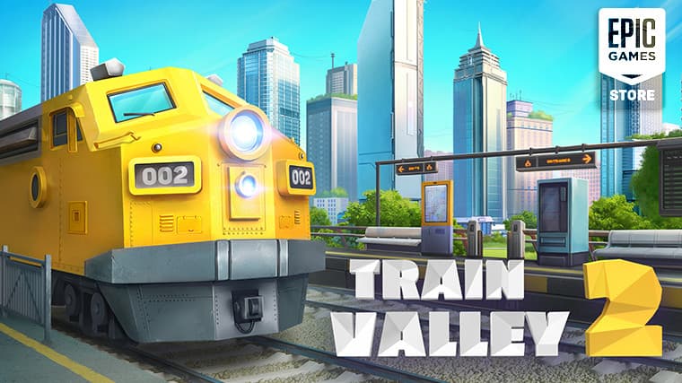 Train Valley 2 key art με το λογότυπο Epic Games Store στη γωνία