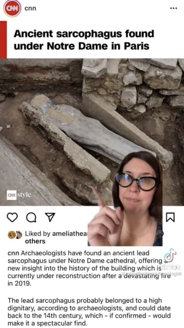 A screenshot of one of Baer's TikTok videos. 