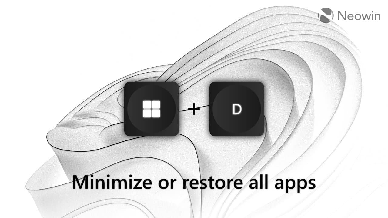 Μια εικόνα με μια συντόμευση πλήκτρου των Windows
