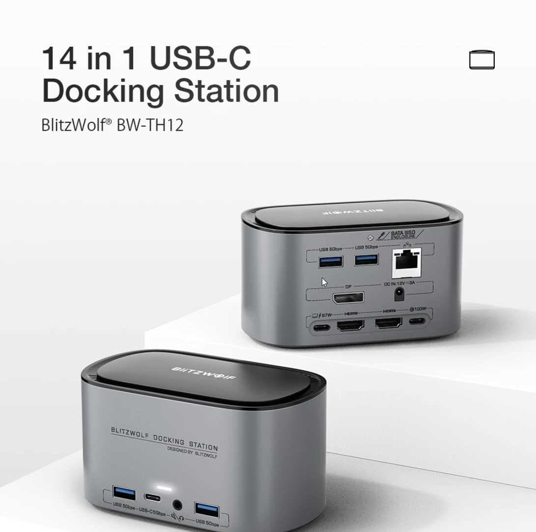 [#Ιστορικό_Χαμηλό] BlitzWolf BW-TH12: Το Docking Station της Blitwolf, είναι Ο ΑΠΟΛΥΤΟΣ σύντροφος για το Laptop σας!