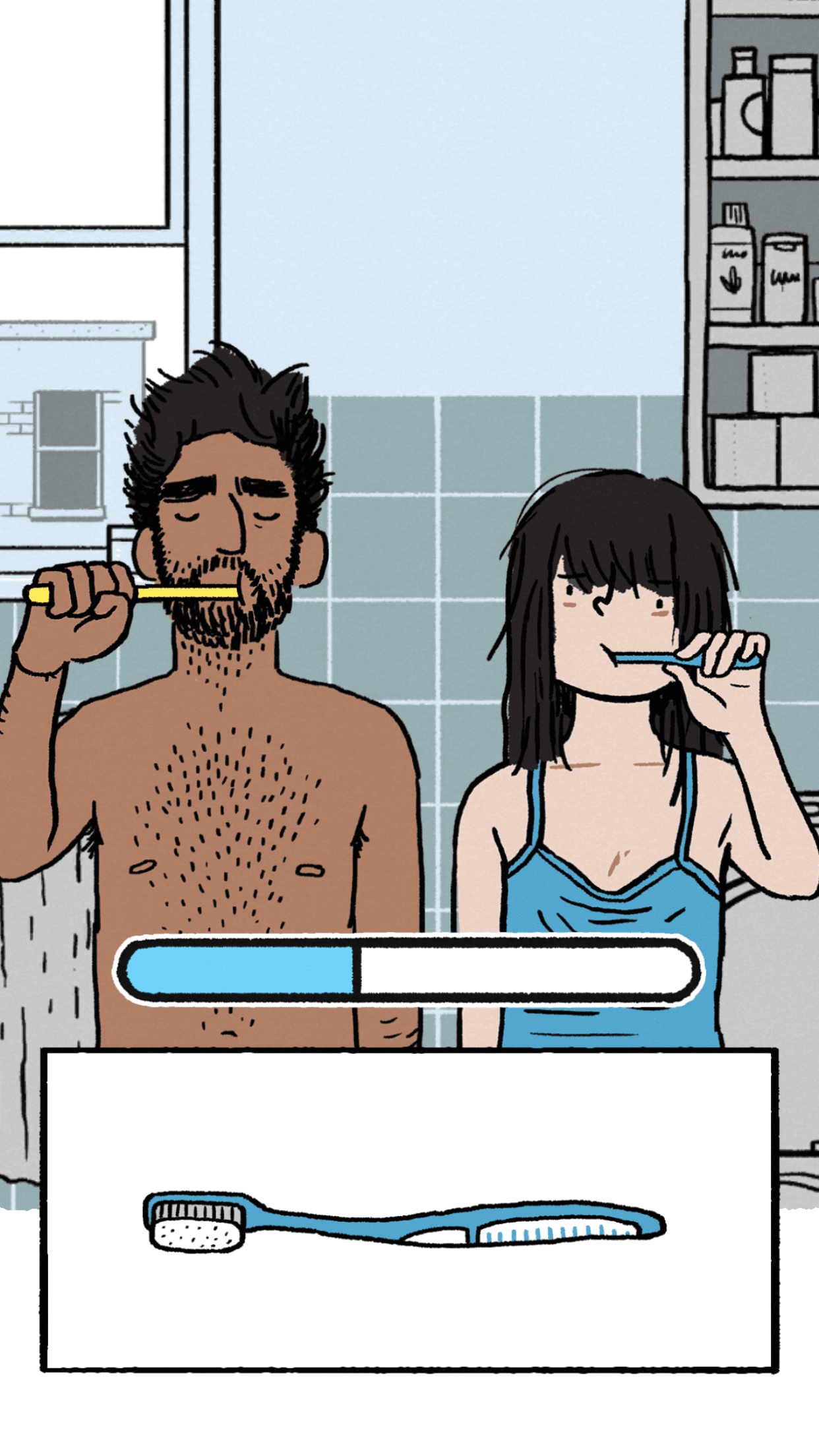 best-visual-novels-android-florence-brushing-eeth-together