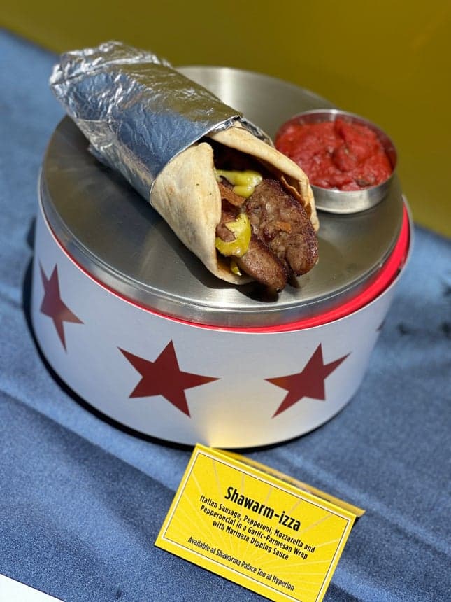 shawarm-izza avengers campus food rogers the musical