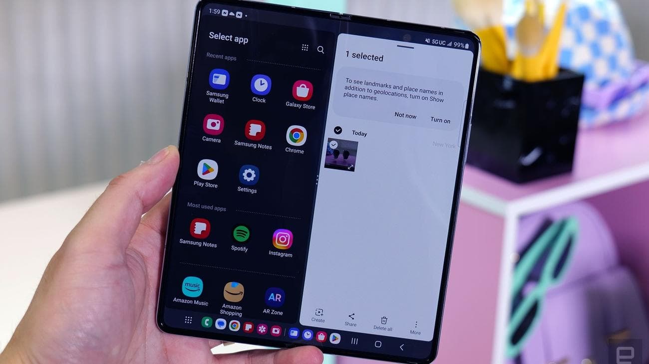 Samsung Galaxy Z Fold 5 with $200 Amazon gift card and free storage upgrade