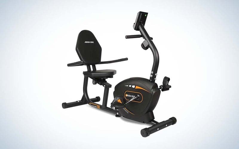 JEEKEE Recumbent Exercise Bike is the best bike for seniors.