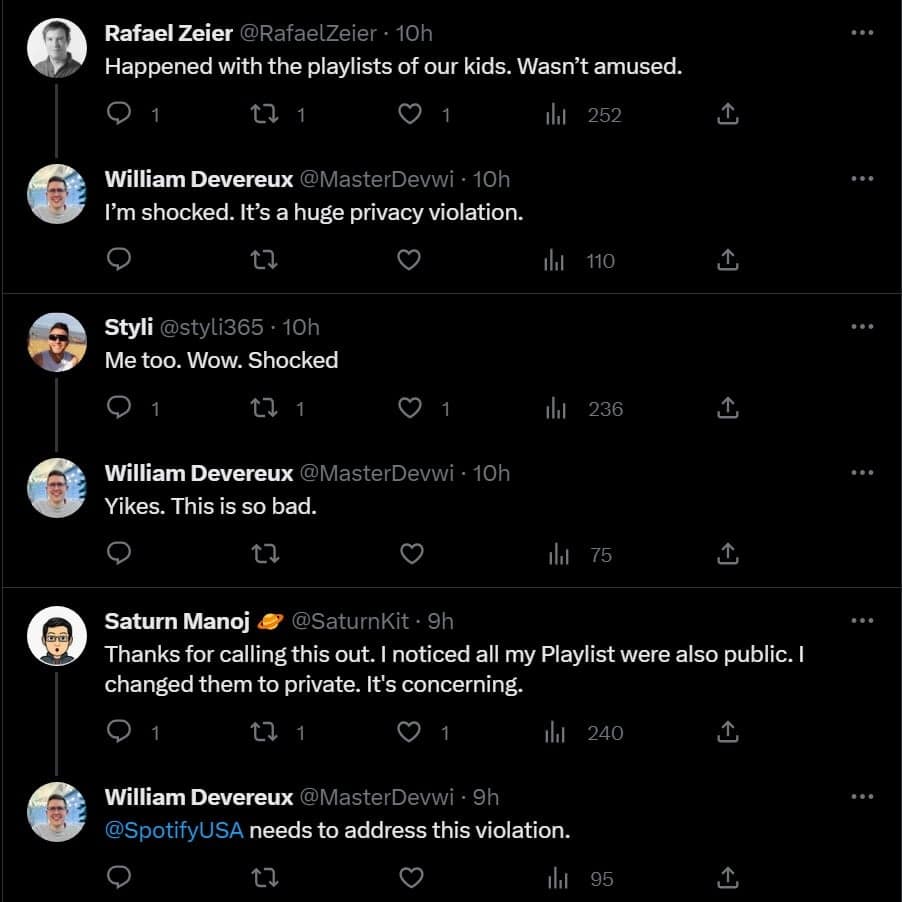 Άλλοι χρήστες του Spotify βρίσκουν τις ιδιωτικές τους λίστες αναπαραγωγής δημόσιες