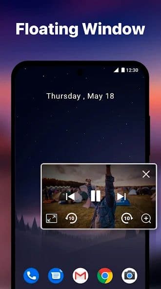 τηλέφωνο με αναδυόμενα μέσα που τοποθετούνται σε φόντο ντεγκραντέ