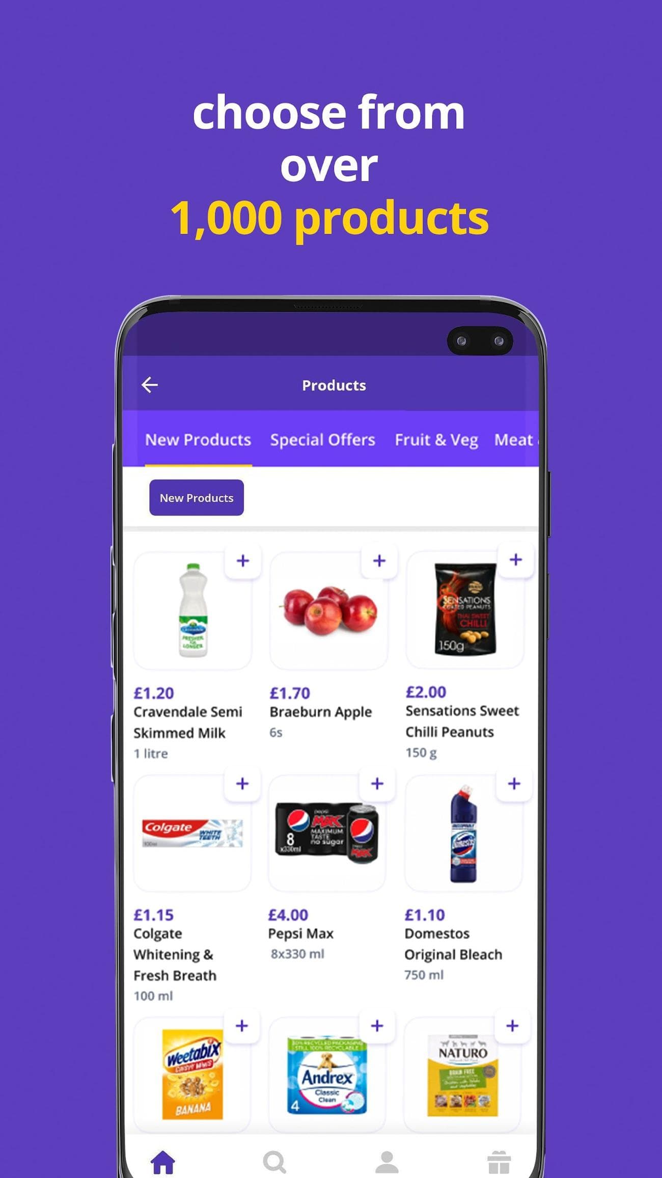 Επιλέγει από πάνω από 1.000 προϊόντα με το Getir