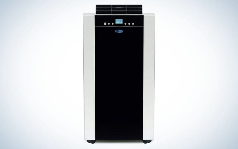 Platinum and black portable air conditioner