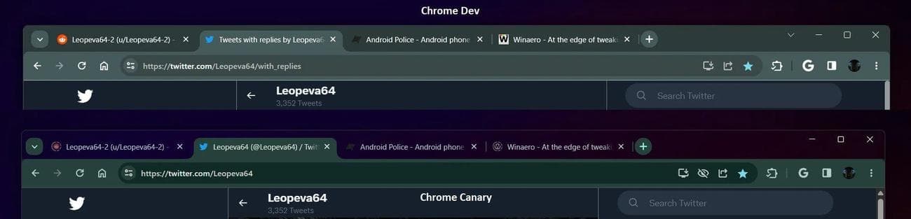 Chrome-Canary-116-Dev-theme-darker