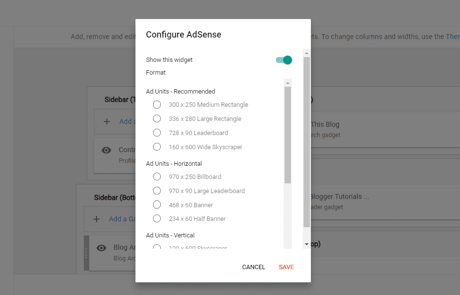 Configuring AdSense on Blogger