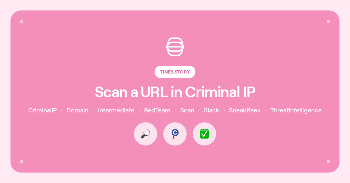 Criminal IP API για σάρωση URL