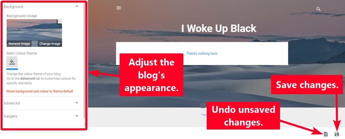 Customizing a Blogger theme
